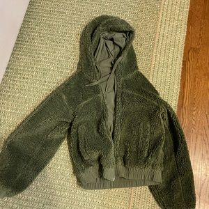 Hardly worn Lululemon coat. It is reversible with Sherpa inside.